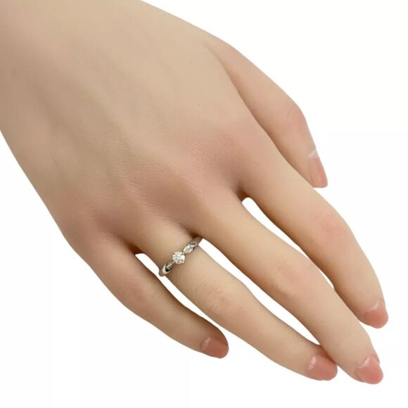 BVLGARI Ring US 4 1/2 EU48 Pt950Platinum Marriage rings Dedicata a Venice used - Picture 6 of 8